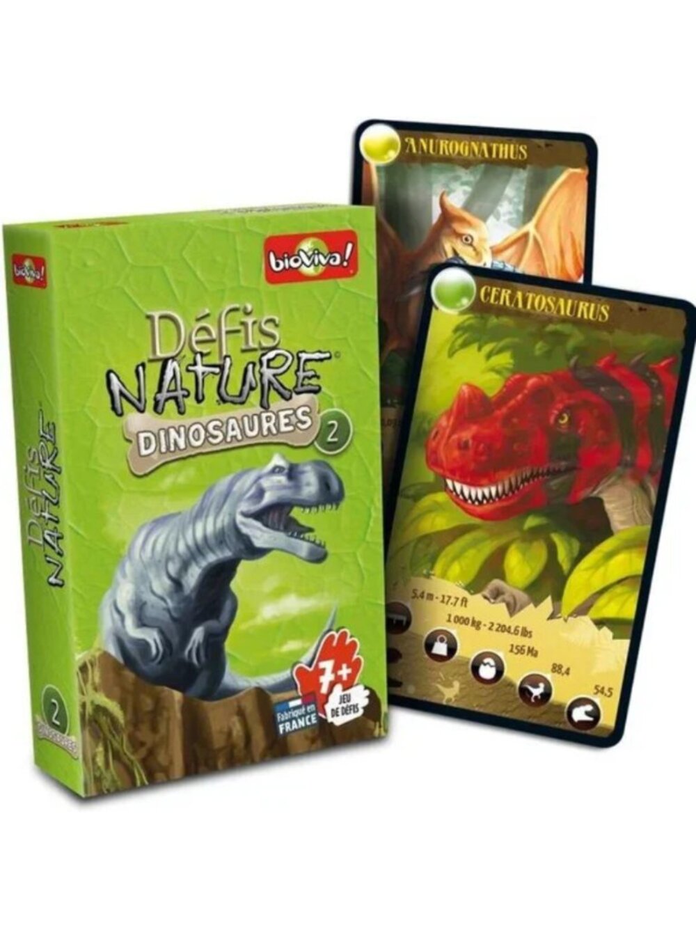 Bioviva Défis Nature - Dinosaures-2-French Card Game New Sealed Ages 7+